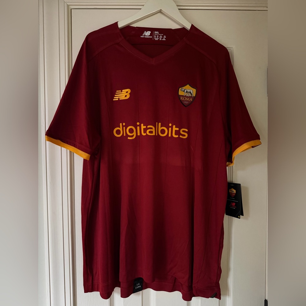 AS Roma New Balance Soccer Jersey Men’s Size XXL NEW with Tags!